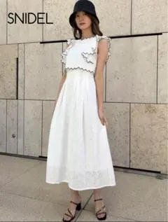 最終値下げ！SNIDEL 正規品 新品未使用タグ付き★パンチングレースワンピース