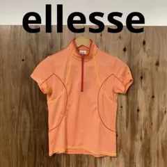 【 3022番】ellesse テニスウェア　半袖　オレンジ系色　レディS