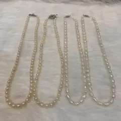 アコヤ真珠ネックレス　淡水パールネックレス 4点　計83g 断捨離　大掃除