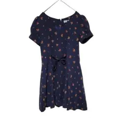 マーキュリーデュオ ワンピース ひざ丈 花柄 半袖 総柄 キレイめ【F】