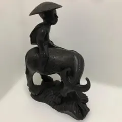 銅製:孔子牛乗図置物 - メルカリ
