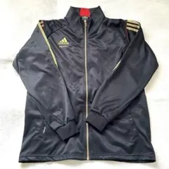 adidas 黒×金 climacool トラックジャケット メンズLL刺繍ロゴ