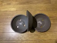 中品盆栽鉢 6号鉢 丸形 浅鉢 素焼風 3個 直径18cm 未使用