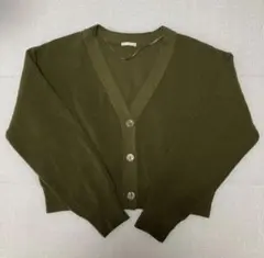 GU 美品　オリーブグリーン 長袖カーディガン XLサイズ
