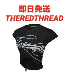 THEREDTHREAD knot hem logo tops ピンク THEREDTHREAD knot hem logo tops ピンク - メルカリ