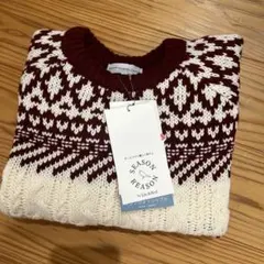 新品タグ付き シーズンリーズンSEASONREASON　中赤ノルディック M 赤