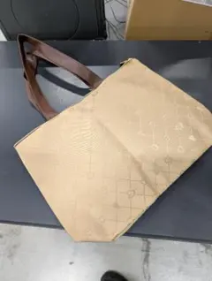 ベージュ 合成皮革 トートバッグ