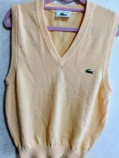 LACOSTE クリーム色 Vネックベスト