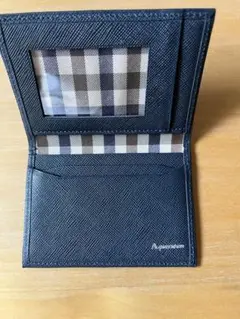 Aquascutum ネイビー 合成皮革