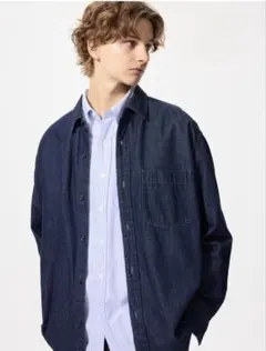 ユニクロ　デニムオーバーシャツ　Ｍ