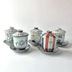 有田焼 絵変り 茶碗蒸し 蓋付き 台付 清秀窯のサムネイル