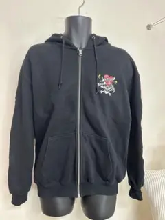 XLARGE × EDHARDY コラボ　パーカー　刺繍ロゴ　ラインストーン　M
