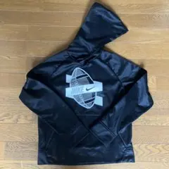 NIKE フットボール柄 パーカー ブラックM