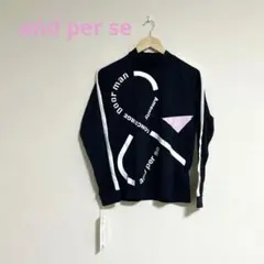 ☆【新品】アンパスィ　ゴルフ　長袖シャツ ハイネック　ネイビー　Lサイズ