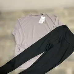 FILA セットアップ パンツ 長袖Tシャツ ブラックとベージュ