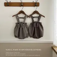 Noeul Suspender bloomers チェックS 韓国子ども服