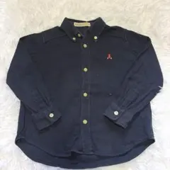 f.dash ネイビー ボタン付きシャツ 110