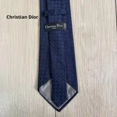 a8 Christian Dior 丸柄青系ネクタイ