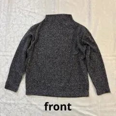 【UNIQLO】ソフトニットフリースハイネックT ダークグレー S