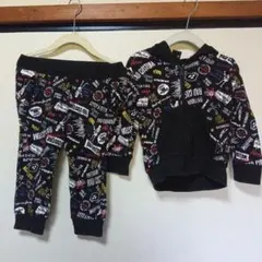 グラフィックプリント トレーナー&パンツセット