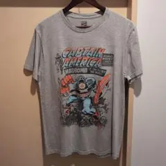 キャプテン・アメリカ Tシャツ グレー