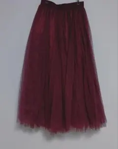 バーガンディ ロングスカート