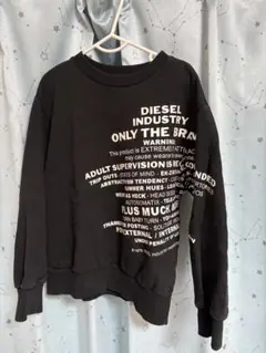 DIESEL ディーゼル　黒トレーナー　サイズ8