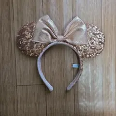 ミニー耳カチューシャ ゴールド スパンコール