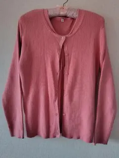 ニットアンサンブル　3L　大きいサイズ　コーラルピンク