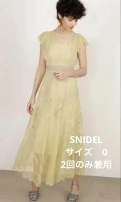 美品　SNIDEL 総レースワンピース S