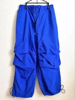 青 カーゴパンツ ストリート カジュアル 古着 派手 スポーツ 垢抜け