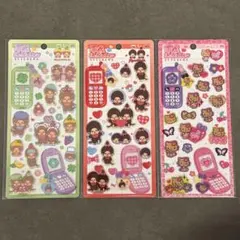 【正規品】 平成はっぴーフォン モンチッチ2柄 日焼けキティ 3点セット