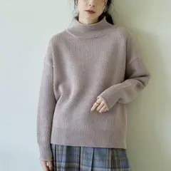 studio CLIP タートルネック セーター モカ　送料無料