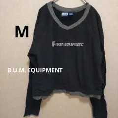 B.U.M. EQUIPMENT ブラック長袖Tシャツ M