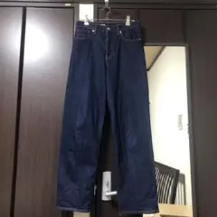 無印購入24(61cm)リラックスワイドデニムパンツ