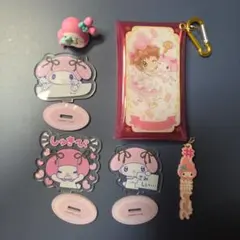산리오 마이멜로디 6点セット アクリルスタンド マスコット キーホルダー