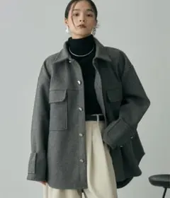 【新品未使用】ウールライクステンカラーコート