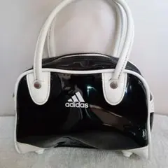 adidas エナメルバック ミニボストン 黒白 y2k archive