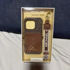 新品未使用未開封　iPhone 15 Pro用　マイケルコース　ストラップ付き①