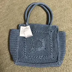 バッグ　小さめ　レイジースーザン　青　夏物