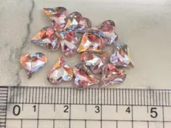 オーロラカラー ハート型ネイルパーツ 12個