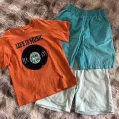GU 150 半袖Tシャツ ハーフパンツ3点セットのサムネイル