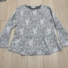 A/C DESIGN BY ALPHA CUBIC 花柄レース風カットソー L