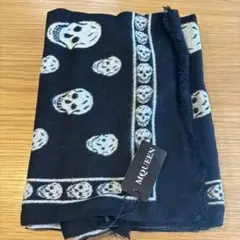 Alexander McQueen スカル柄 ストール ブラック - メルカリ