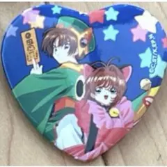 CCさくら.カードキャプターさくら ハート型缶バッジ①