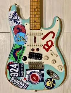 GreenDay Billie Joe Blue風 ギターステッカー 再現セットのサムネイル
