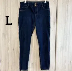 d.jeans 【L】 スキニーデニム 12サイズ ダークブルー ストレッチ