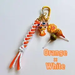 ジャラジャラキーホルダー パラコードストラップ パワパフガールズ オレンジ