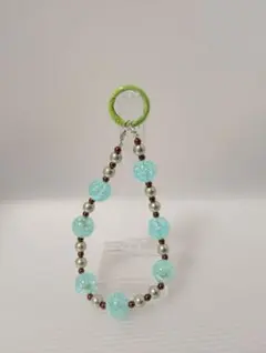 S7)新品 ハンドストラップ バックチャーム キーホルダー 携帯 ビーズ