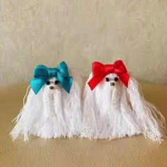 レトロ犬（シーズー犬）2匹のともだち♪ No.46
